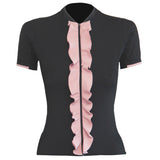 Maglia donna Lago Magic - Nero rosa