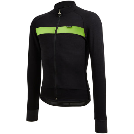 Maglia maniche lunghe Santini Adapt Wool - Verde - O