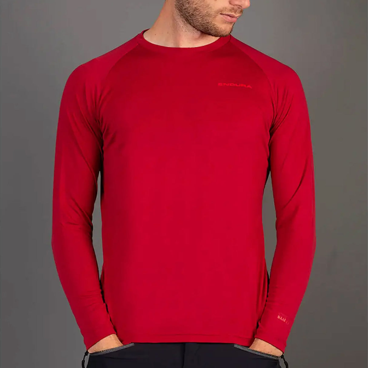 Maglia intima maniche lunghe Endura BaaBaa Blend - Rosso - P