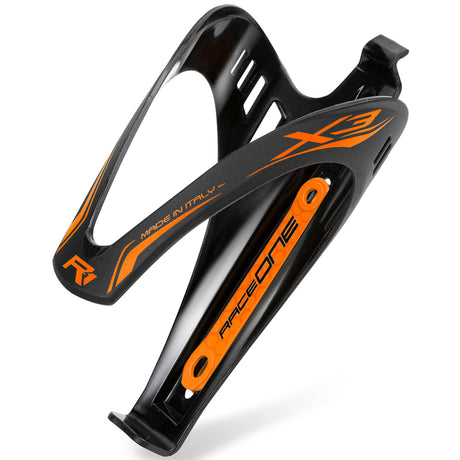 Portaborraccia RaceOne X3 Rubber - Nero arancio