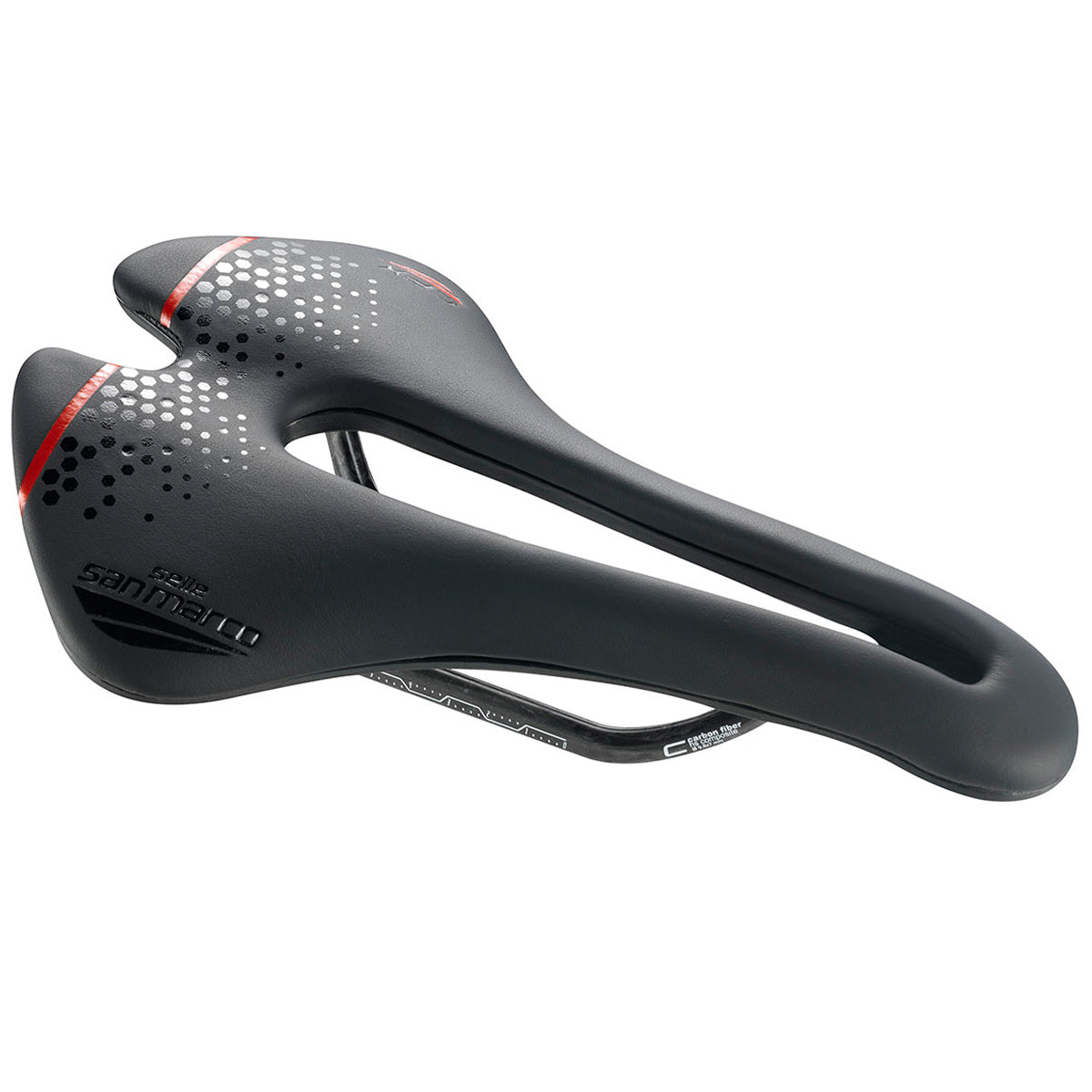 Sella San Marco Aspide Short Open-Fit CFX Wide - Nero rosso
