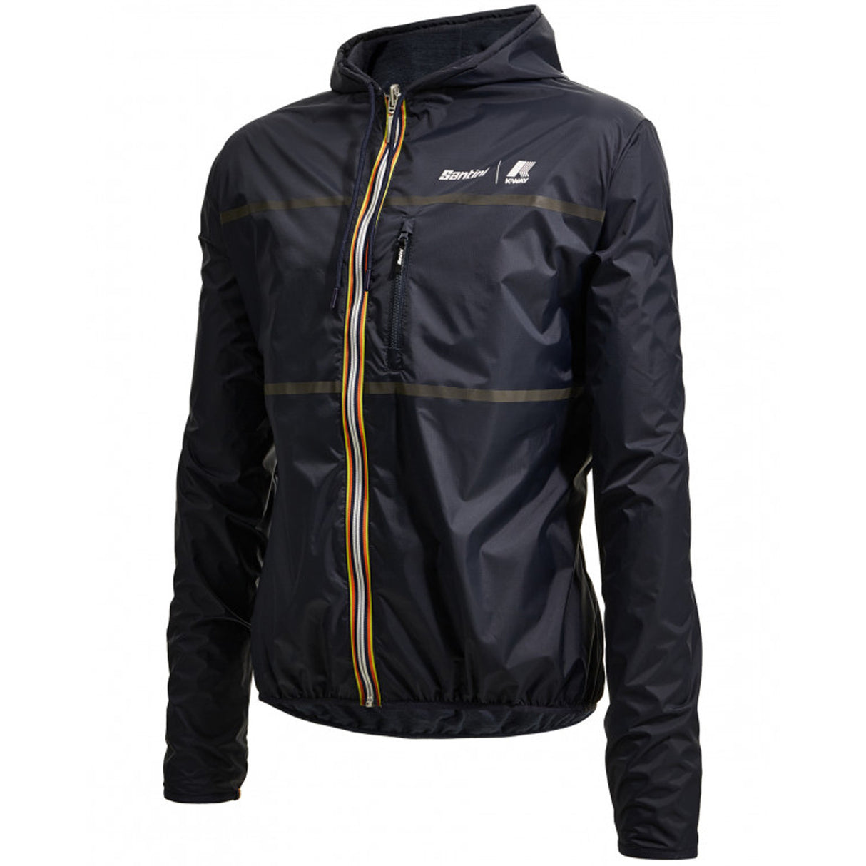 Giacca antivento reversibile Santini x K-WAY - Blu - M