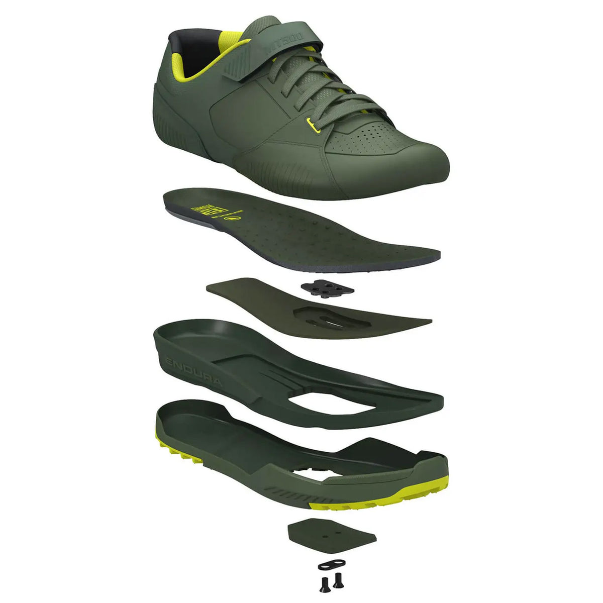 Scarpe Endura MTB MT500 Burner Clipless - Verde - A