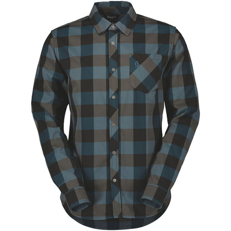 Camicia Scott Trail Flow Check - Verde blu - N