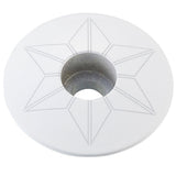 Tappo serie sterzo Supacaz Star Capz Powder Coated - Bianco